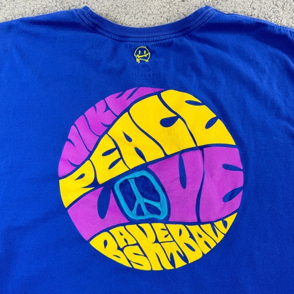 Nike Other - Nike Peace Love Basketball Graphic T-Shirt Blue 3XL Psychedelic Mushroom Tee‎